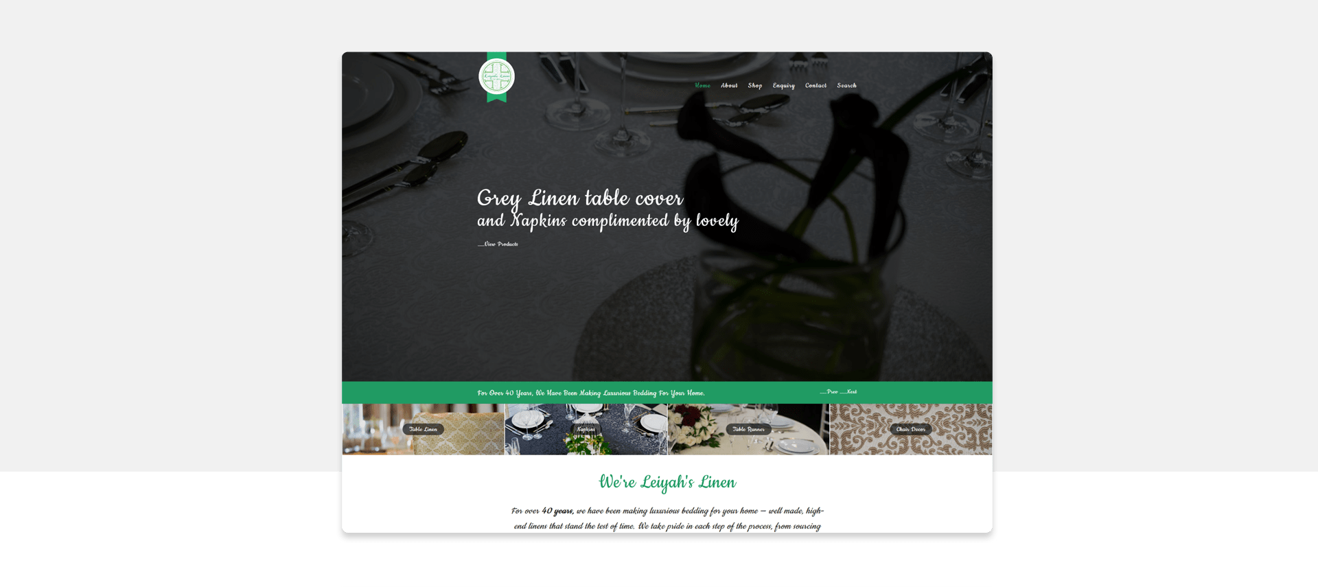 Leiyahs Linen Banner Design